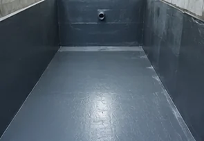 Internal waterproofing finish in an underground tank
