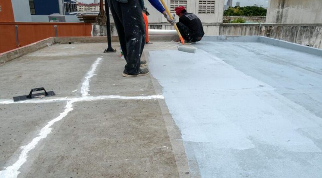 Terrace waterproofing, IT office campus, Navi Mumbai